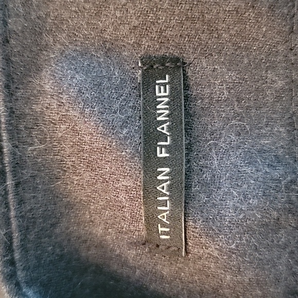 TALBOTS Italian Flannel Charcoal Gray Faux‎ Wrap Preppy Midi Office Wool Skirt - Picture 7 of 8